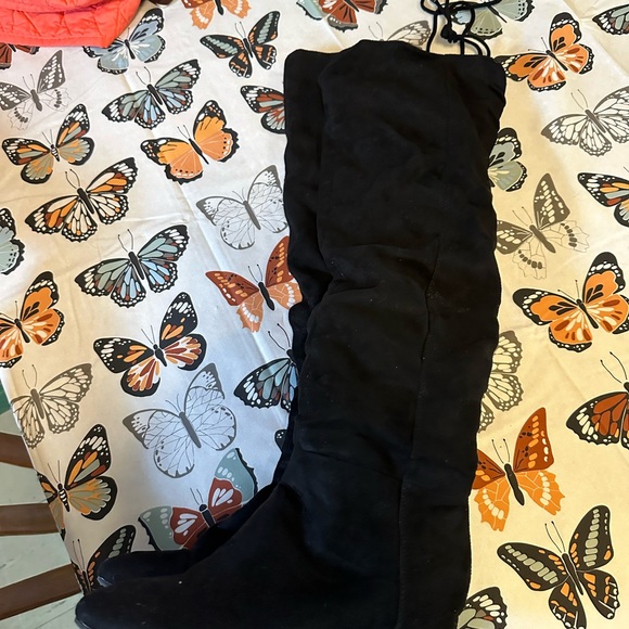 Cato Black Over the Knee Boots - Picture 1 of 6